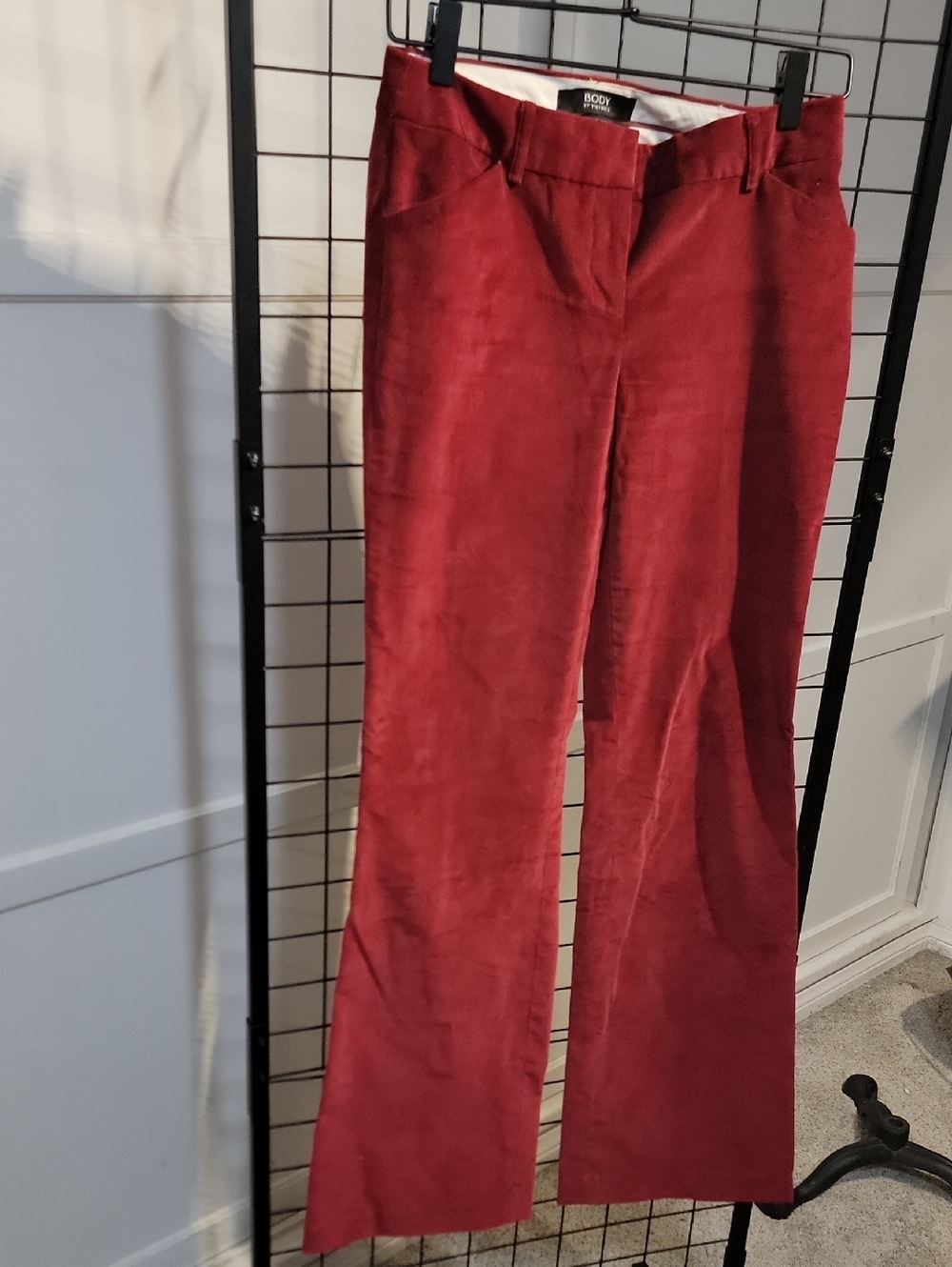 Victoria's Secret Burgundy Corduroy Flare Pants Size 2